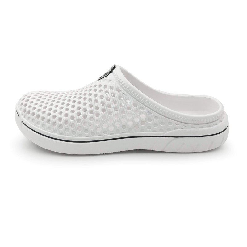 Amoji Garden Clogs Shower Sandals Yard Gardening Beach Water Plastic Rubber House Indoor YY161 White 6 Women/5 Men - Image 2